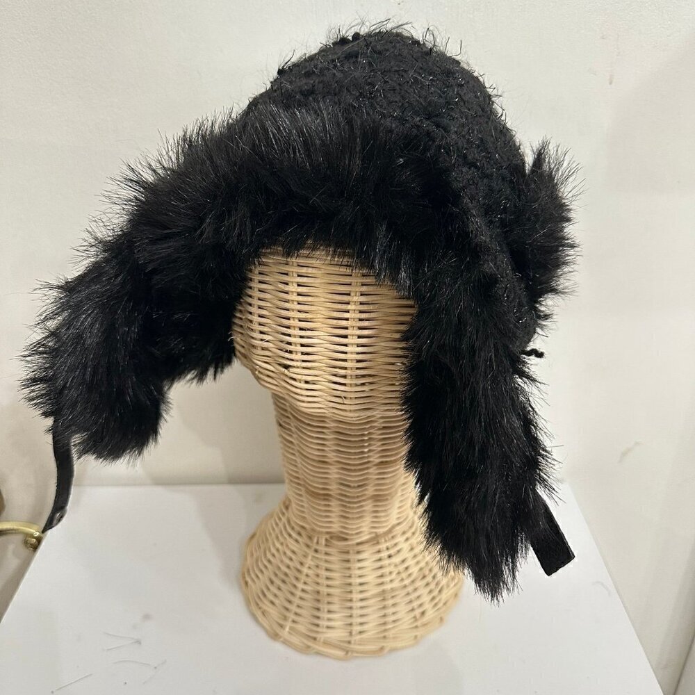 badgley mischka fur trapper hat